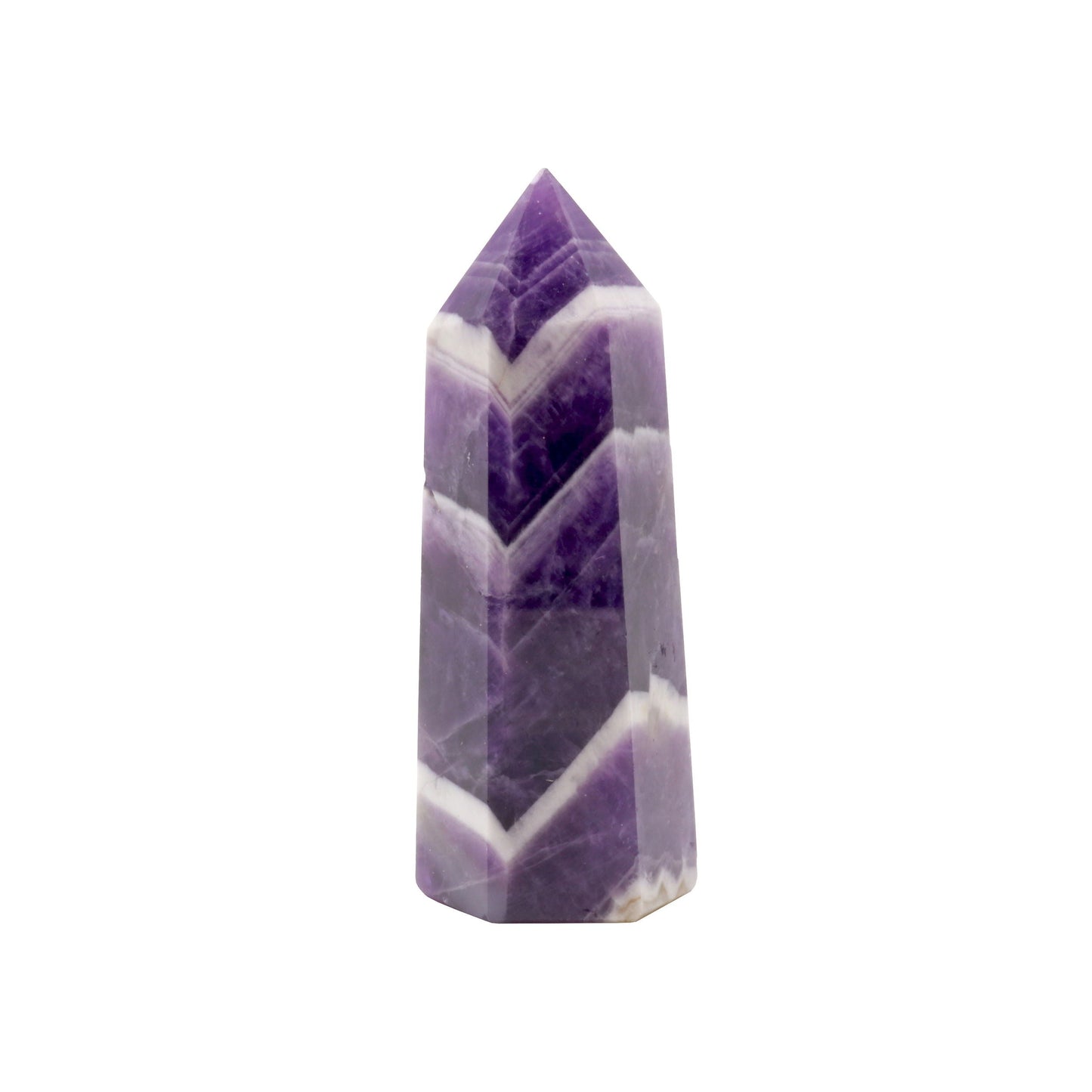 Chevron Amethyst Point – Pocket-Sized Healing Crystal | Protection & Clarity –