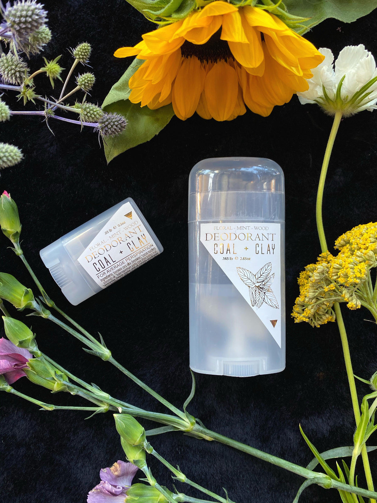 Coal and Clay (Floral + Mint + Wood) - Unisex Deodorant