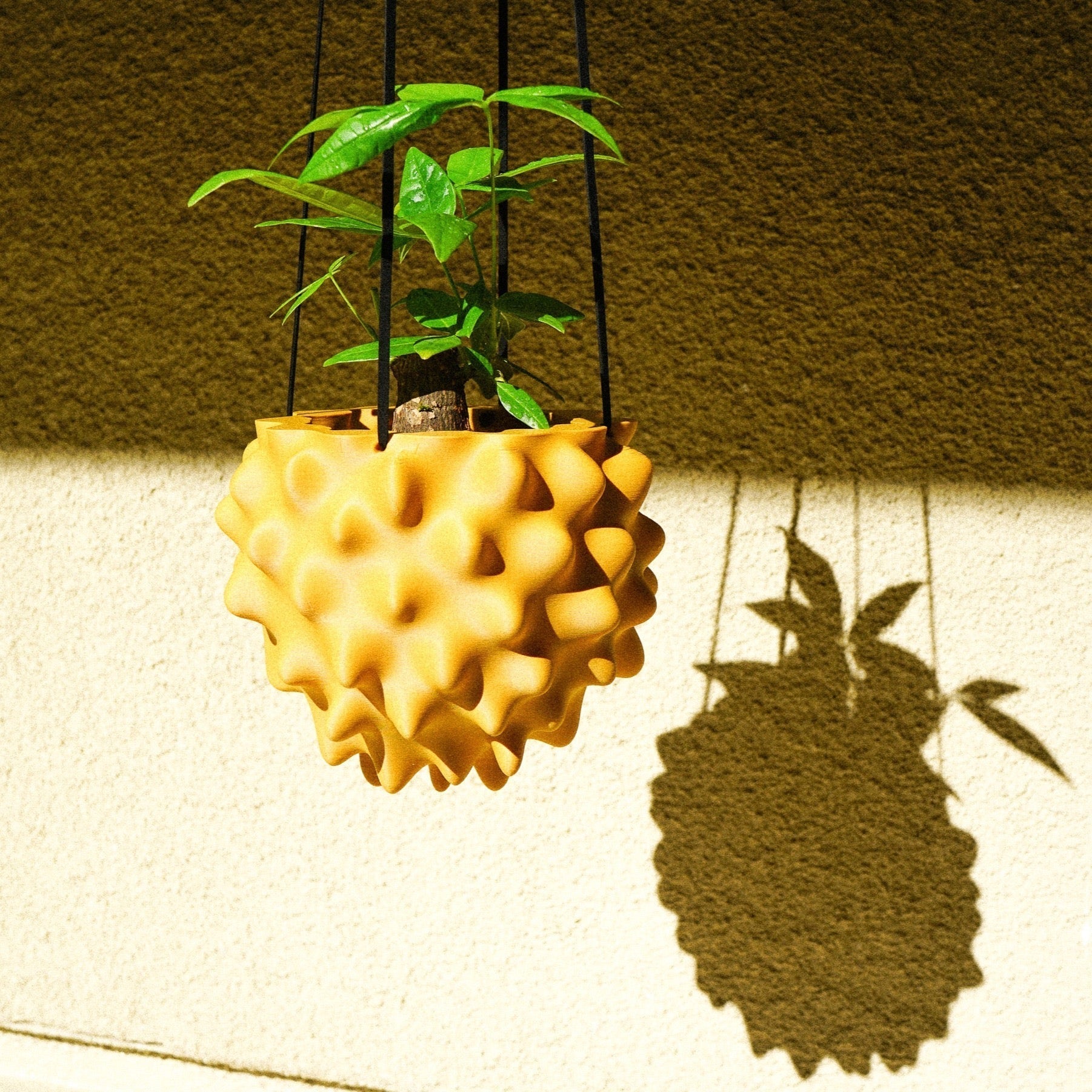 3d print hanging planter The Creature Orb Hanging Planter Pot With Drainage Crystal / 9 inch / With Drainage