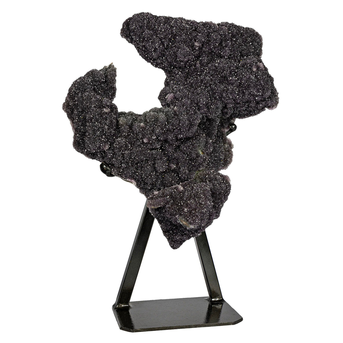 Amethyst Druze Specimen on Custom Fitted Stand | Organic Form