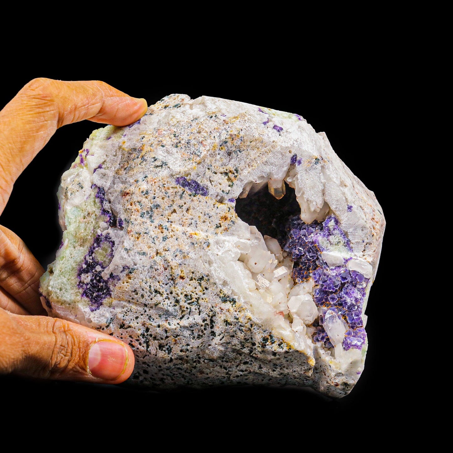 Fluorite With Quartz Rare Natural mineral Specimen – Fluorite