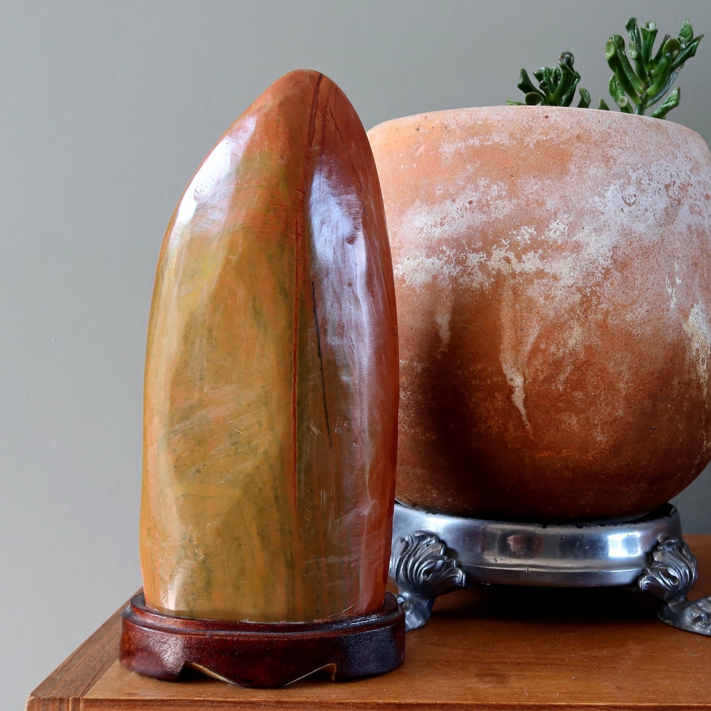 Red Jasper Showpiece Vibrant Standing Stone 9-10 Inch –