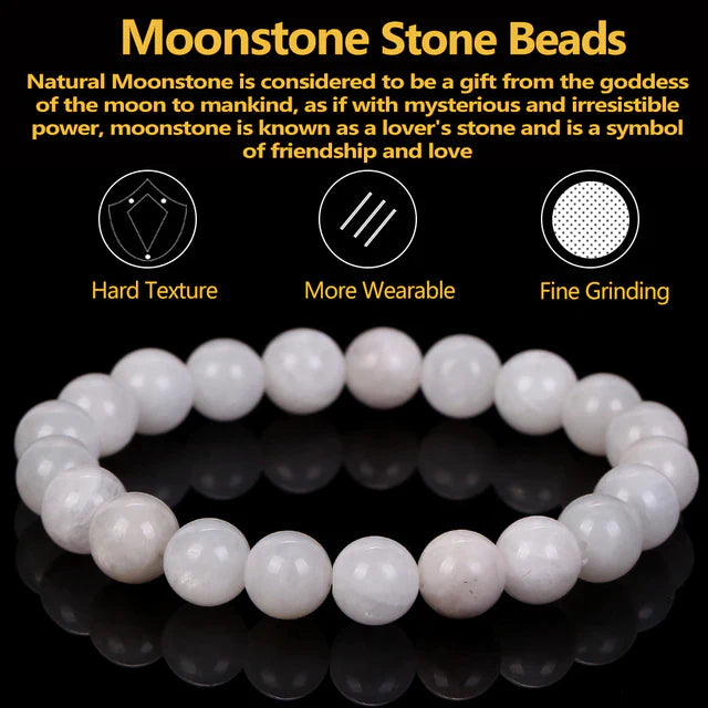 Sweet Dreams Moonstone Bracelet โ Beaded Bracelet