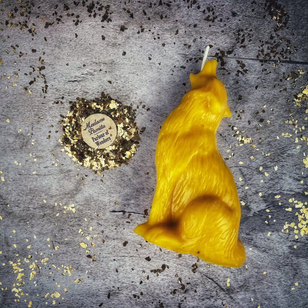 Wolf Candle Spell Kit - Courage & Confidence – Yellow (Confidence) Candle Spell Kit