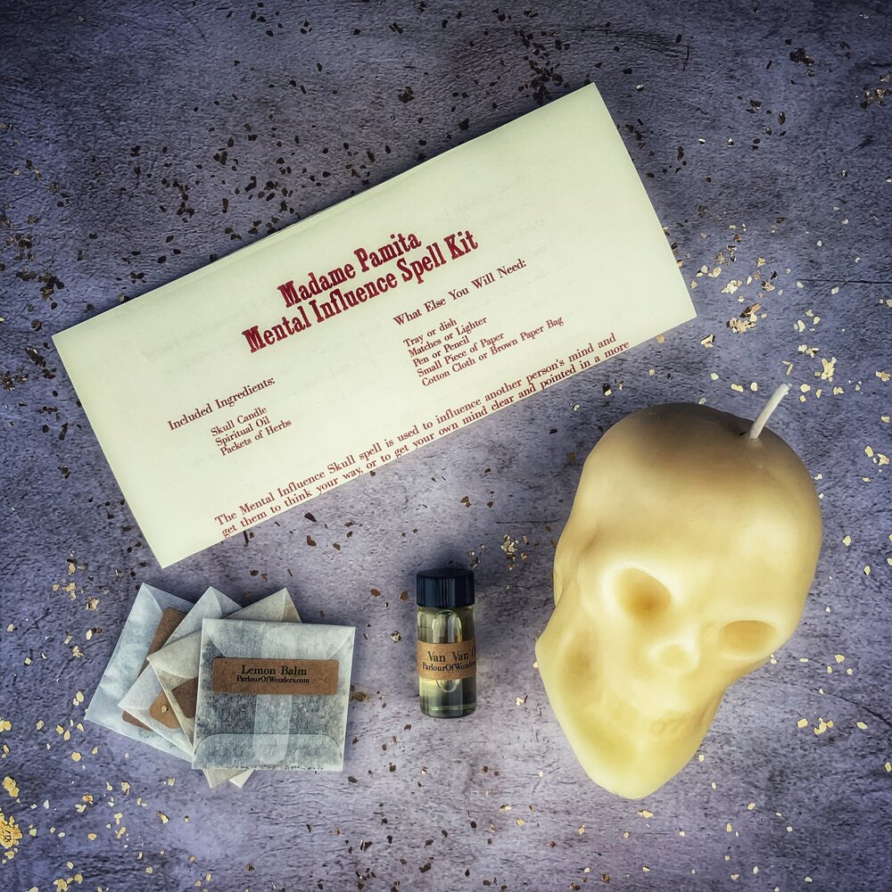 Mental Influence Skull Candle Spell Kit