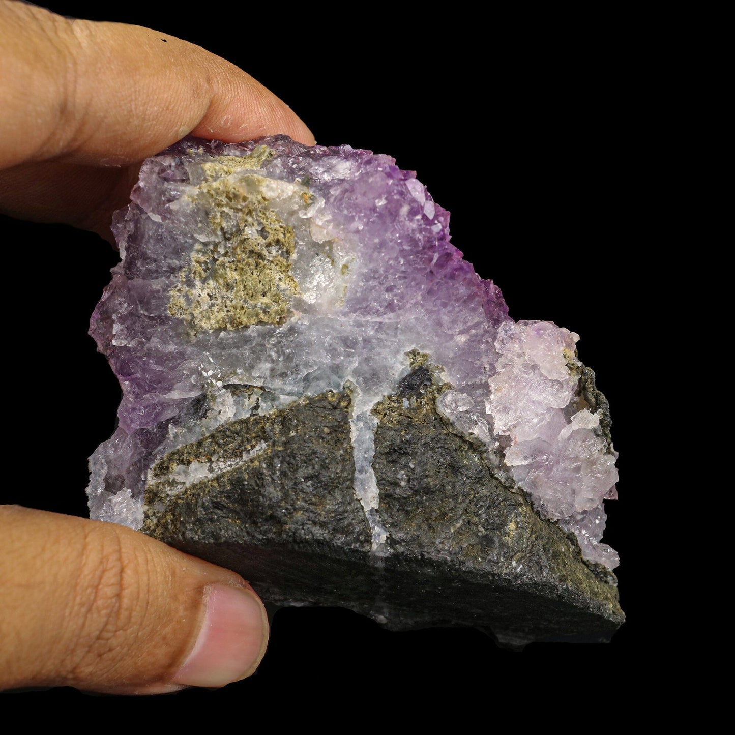 Karur Amethyst with Rutile | 169g Natural Specimen – Amethyst