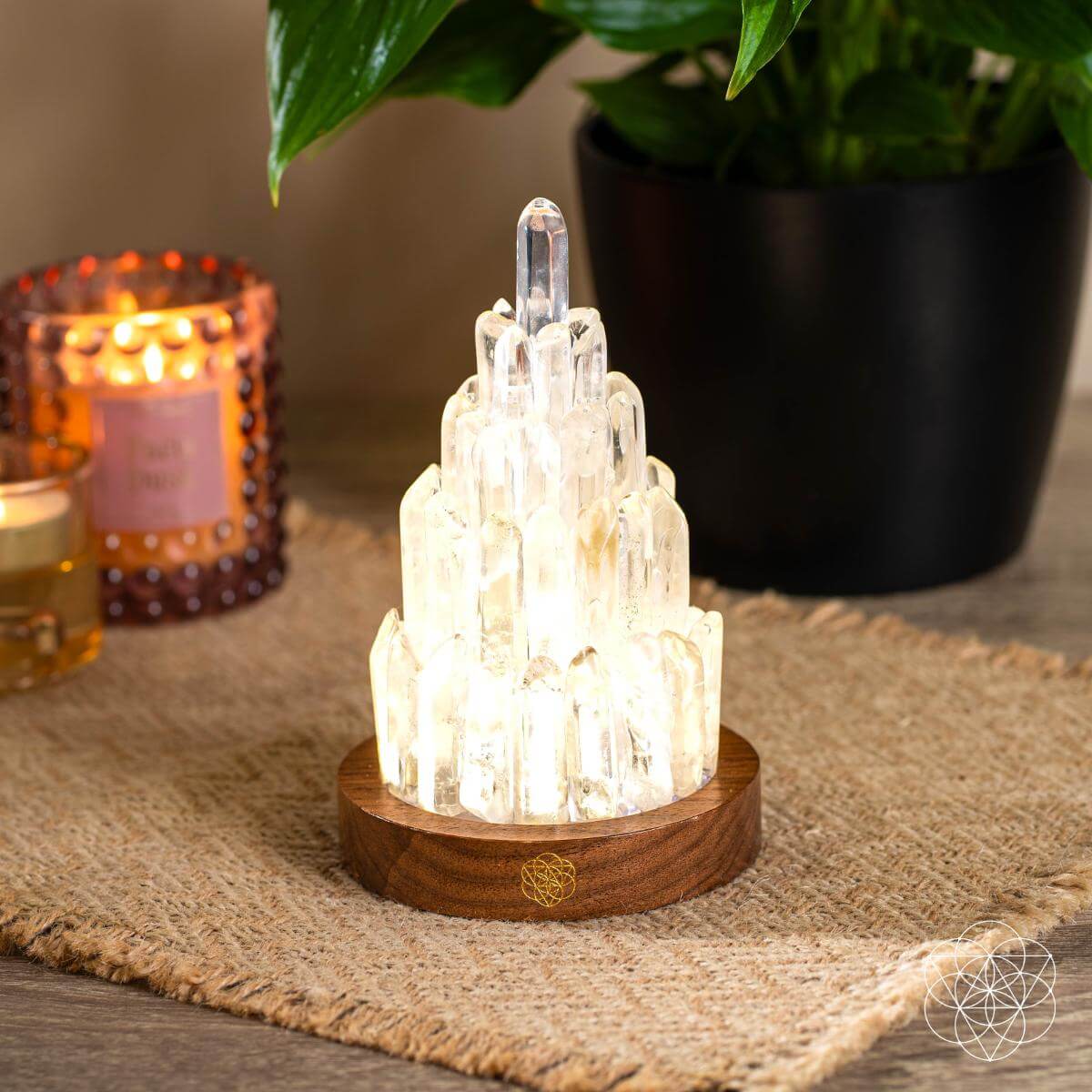 The Clear Quartz Manifestation Tower Lamp – Night Light