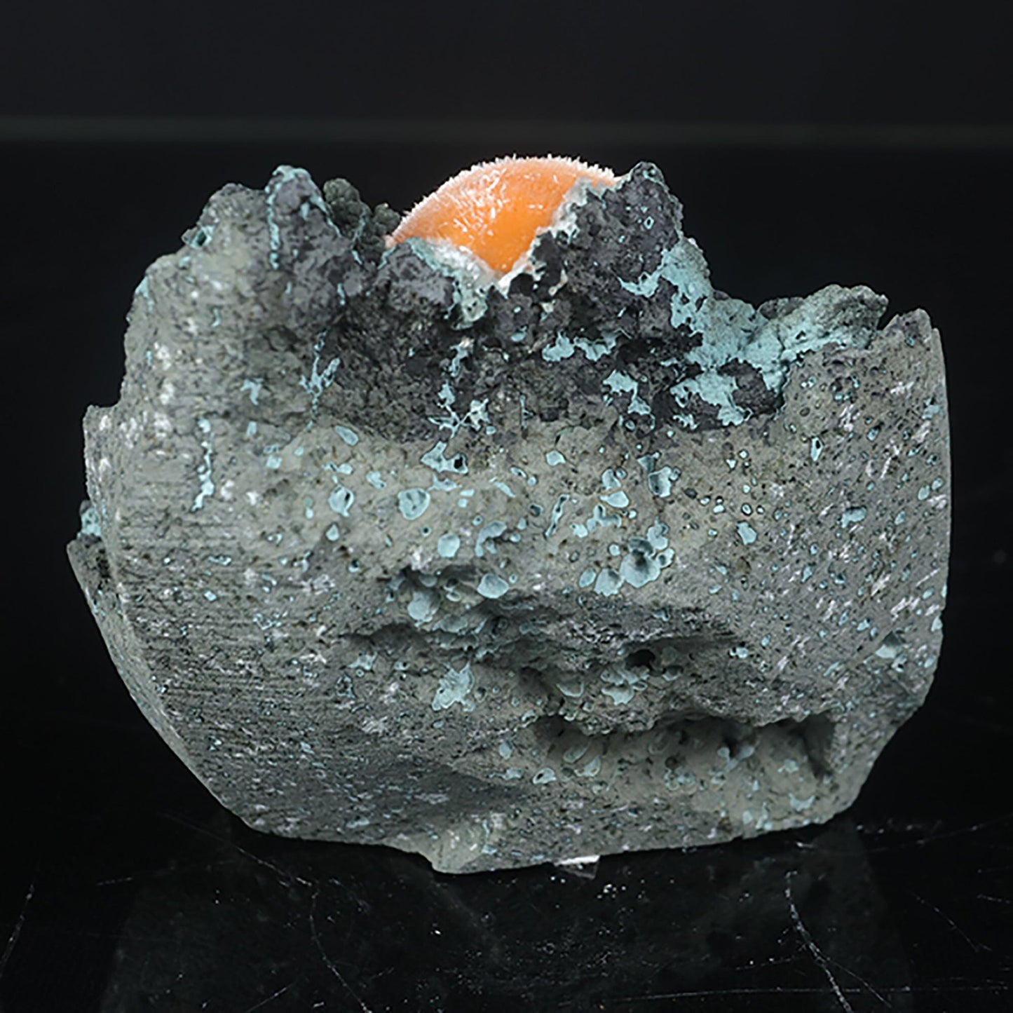 Thomsonite Orange Rare Find Natural Mineral Specimen # B 7037