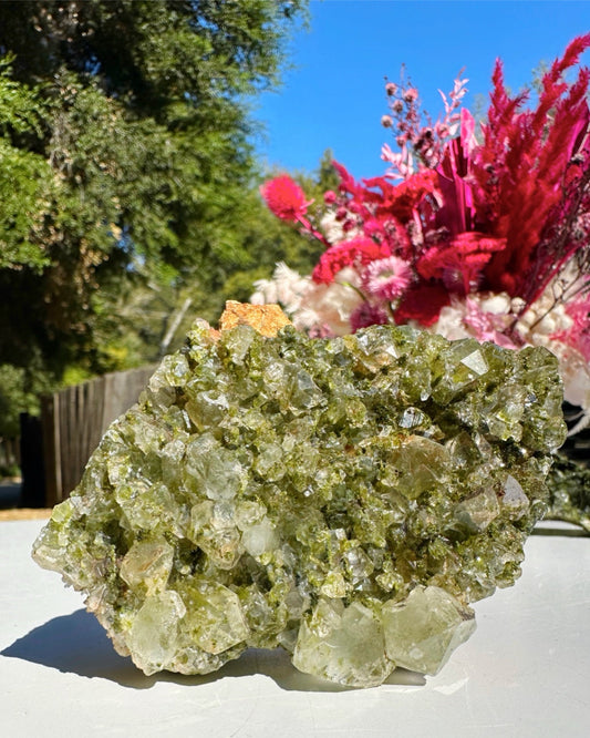 Epidote Quartz Cluster –
