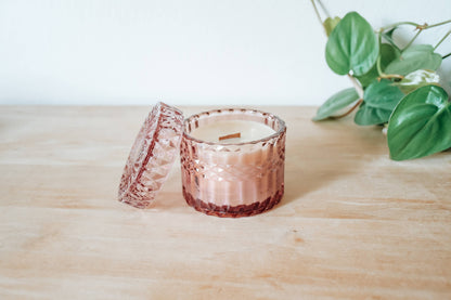 Black Cherry Wine Candle - 7oz Wood Wick Beeswax – non toxic candle