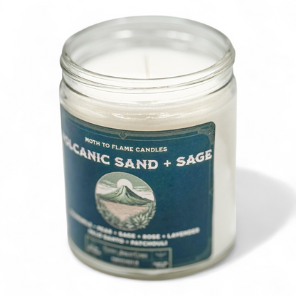 Volcanic Sand + Sage - 7 oz - Chamomile, Lavender, Palo Santo, Sage