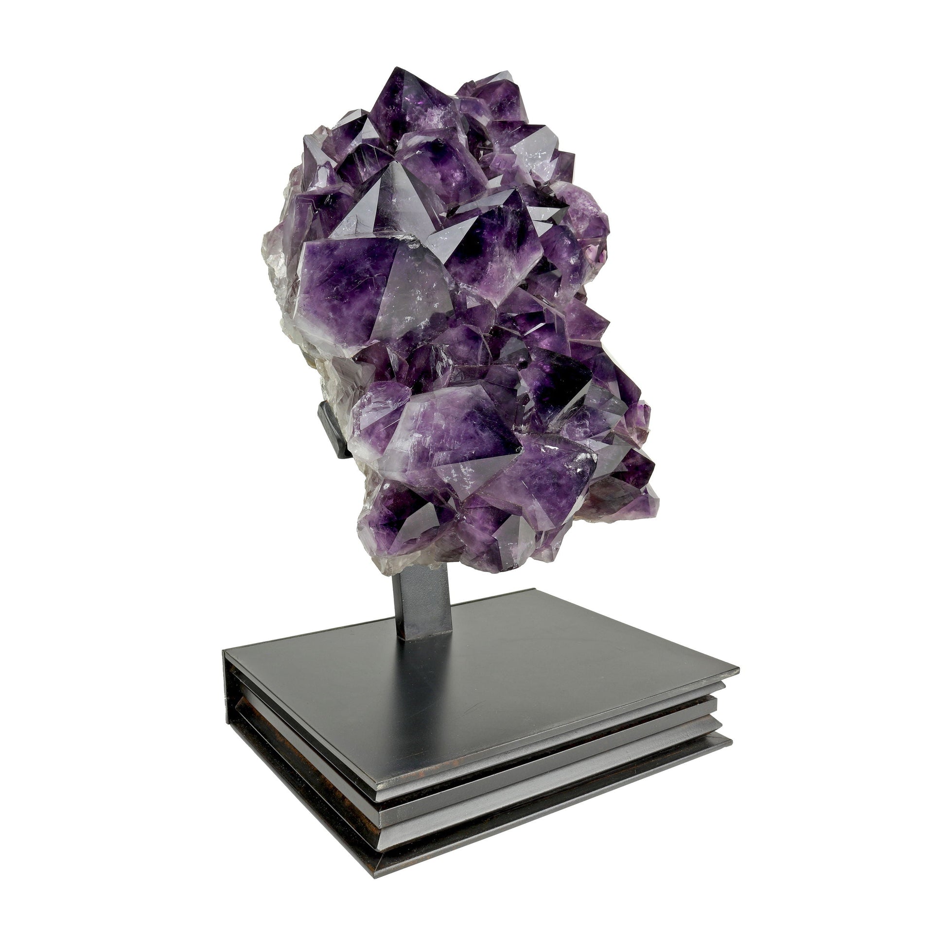 Amethyst Crystal Cluster in Custom Stand (18 inches tall) –