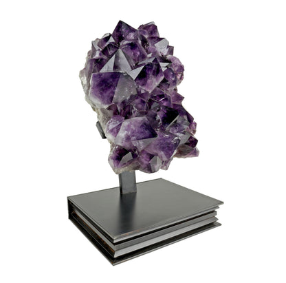 Amethyst Crystal Cluster in Custom Stand (18 inches tall) –