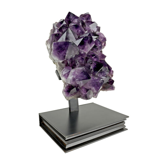 Amethyst Crystal Cluster in Custom Stand (18 inches tall) –