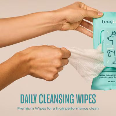 WagWell Daily Hypoallergenic Dog Grooming Wipes – Fragrance-Free –