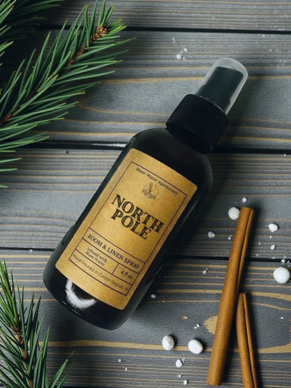 NORTH POLE - REED DIFFUSER & ROOM SPRAY --Eucalyptus, Pine, Cedar, Rosemary, Clove -- Moon Water Apothecary –