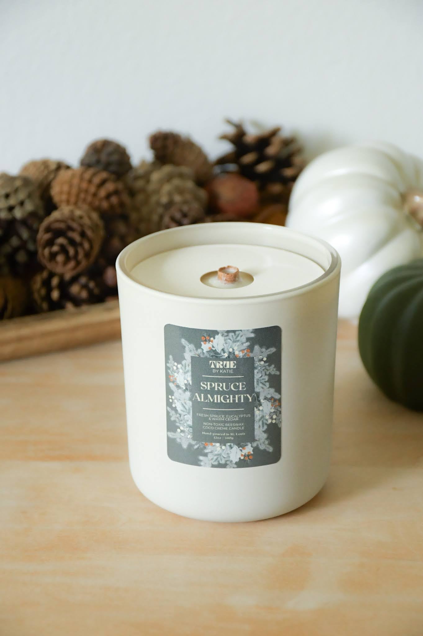 Spruce Pine Candle - Eucalyptus Cedar Beeswax 8-12oz – non toxic candle
