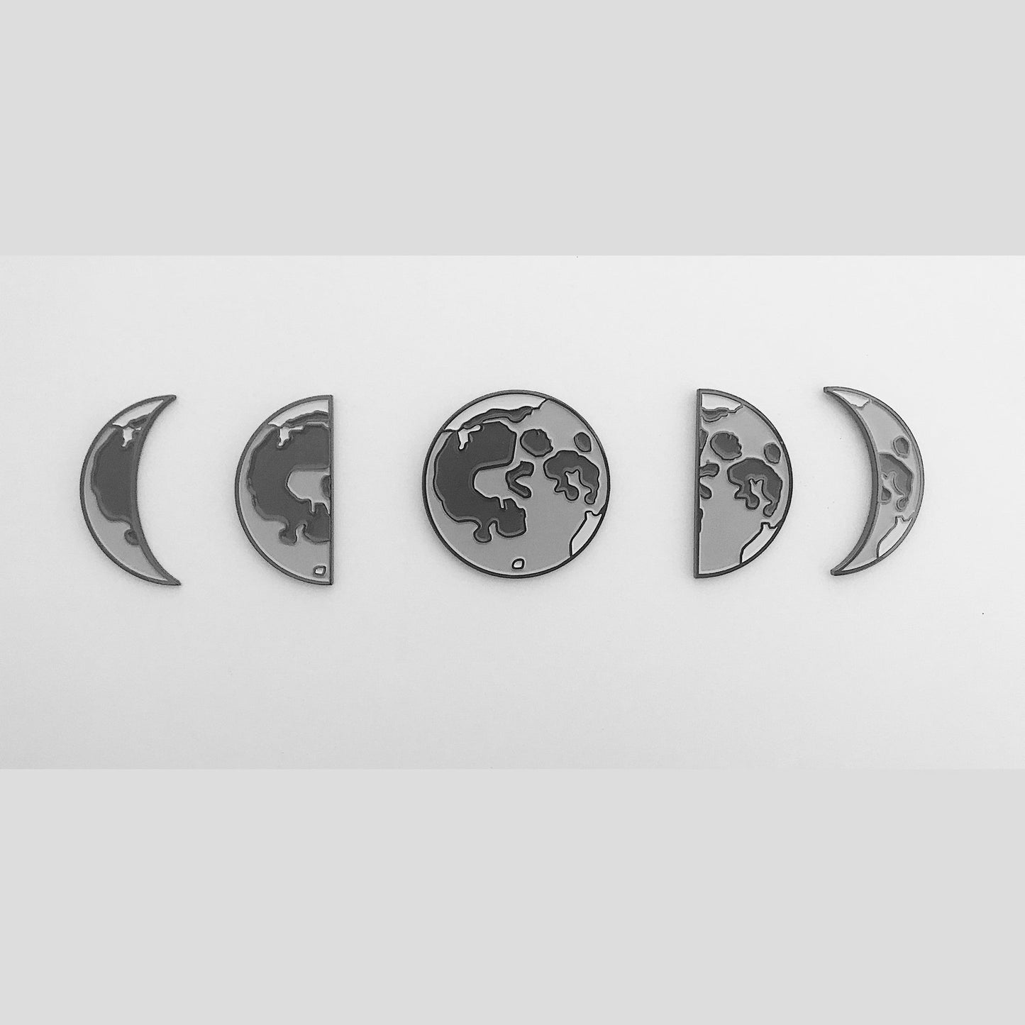 Moon Phases Pin Set of 5