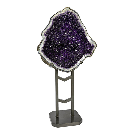 Amethyst Geode -Clean Jelly Purple in Custom Fitted Stand –