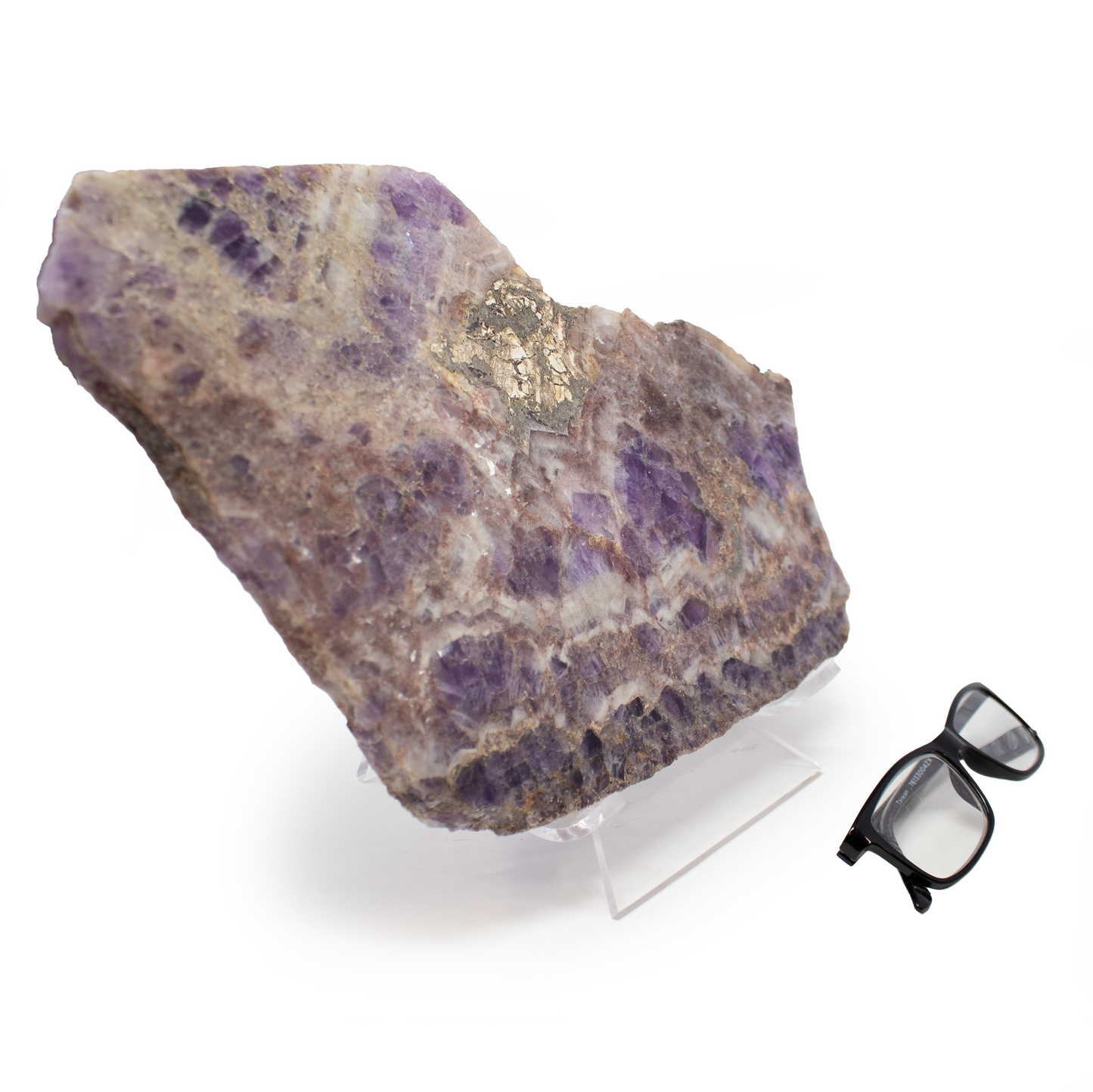 Chevron Amethyst Slice 13" –