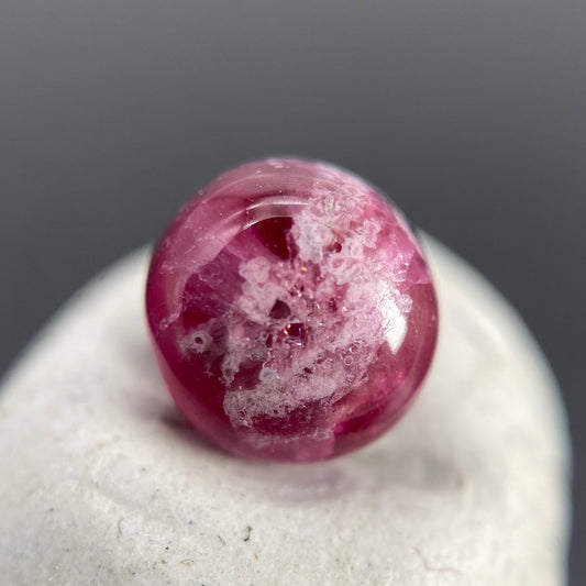 1.25 ct. Ultra-Rare Red Beryl on Rhyolite Matrix Cabochon – red beryl