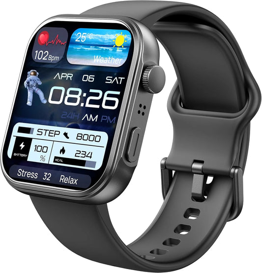 TOZO S6 Smartwatch – 1.85-Inch AMOLED Display & Bluetooth Calling