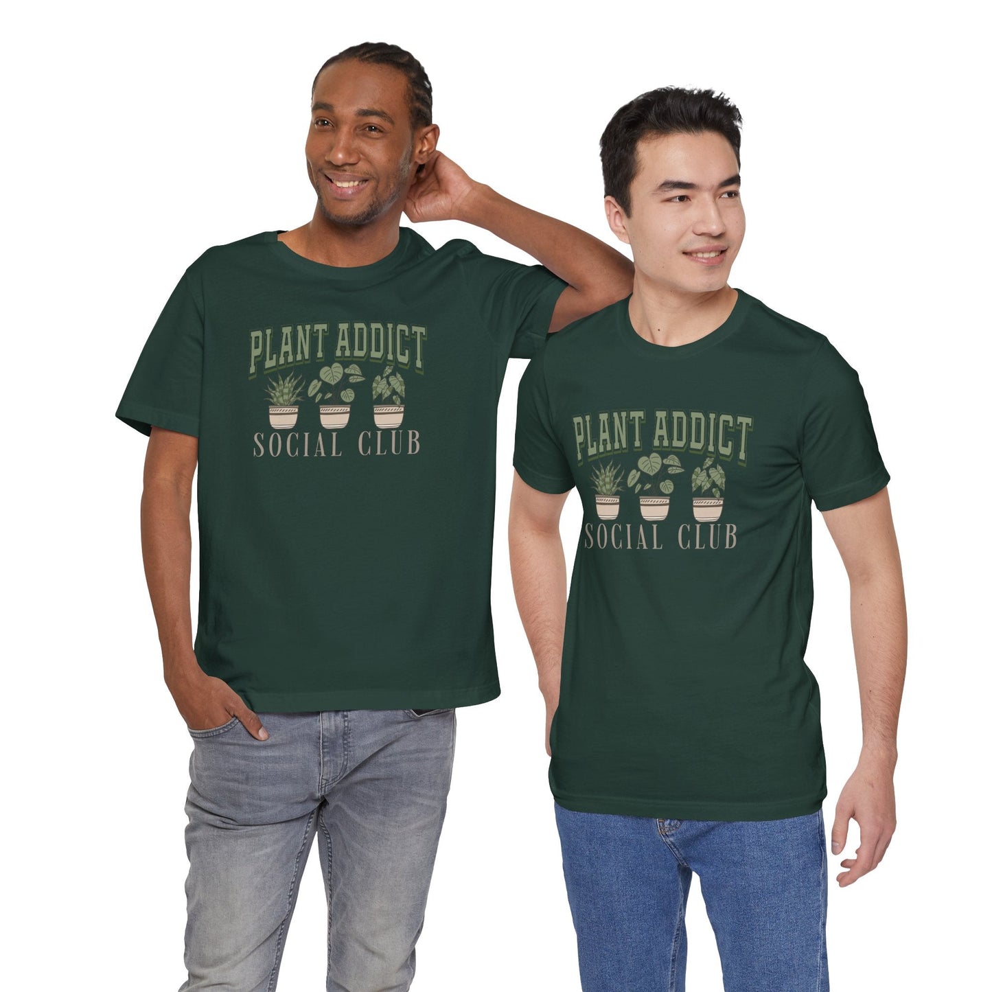 Plant Addict Social Club Unisex Tee - House Plant Lover Gift and gardening shirt for gardener