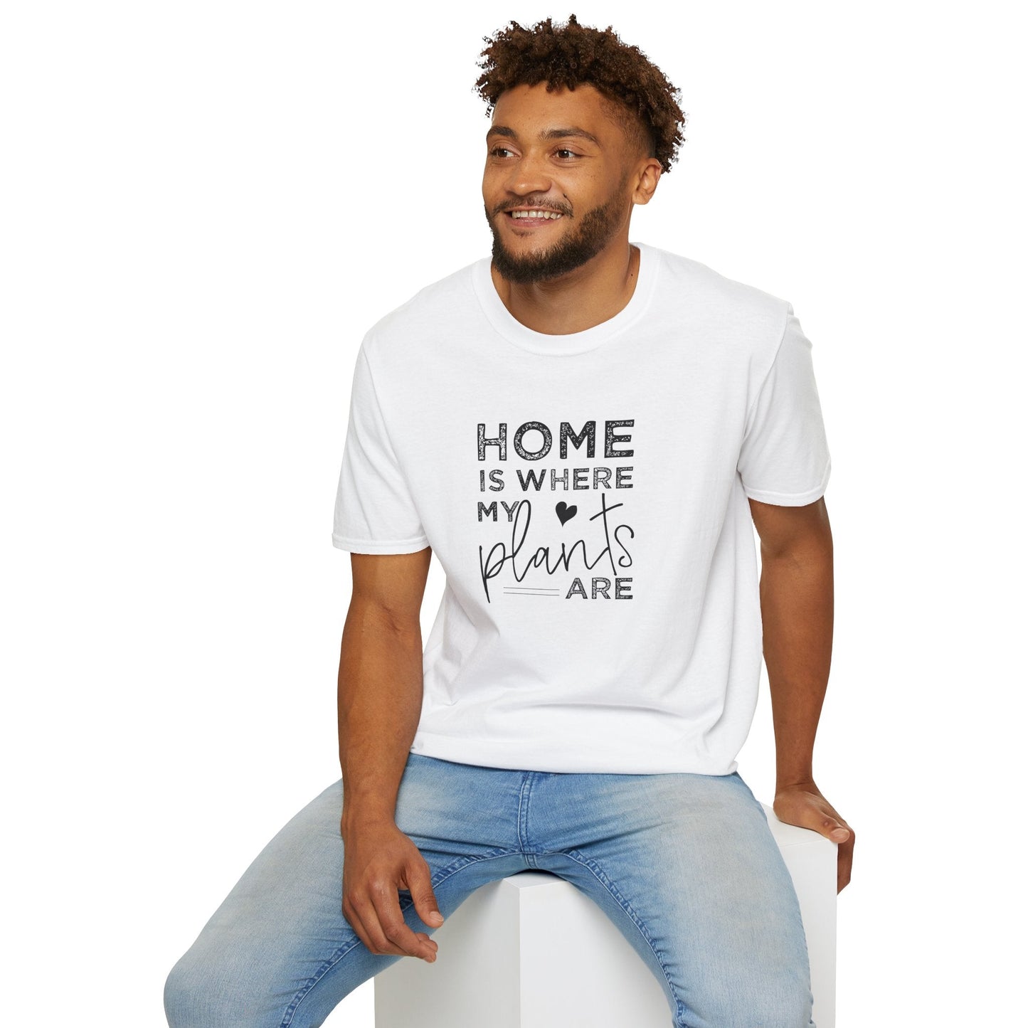 Funny Plant Lady Unisex T-Shirt - Home is Wherever My Plants Are. Gardening shirt