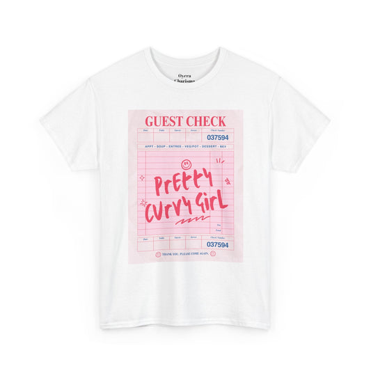Pretty Curvy Girl Graphic T-Shirt | Body-Positive Tee – L White T-Shirt