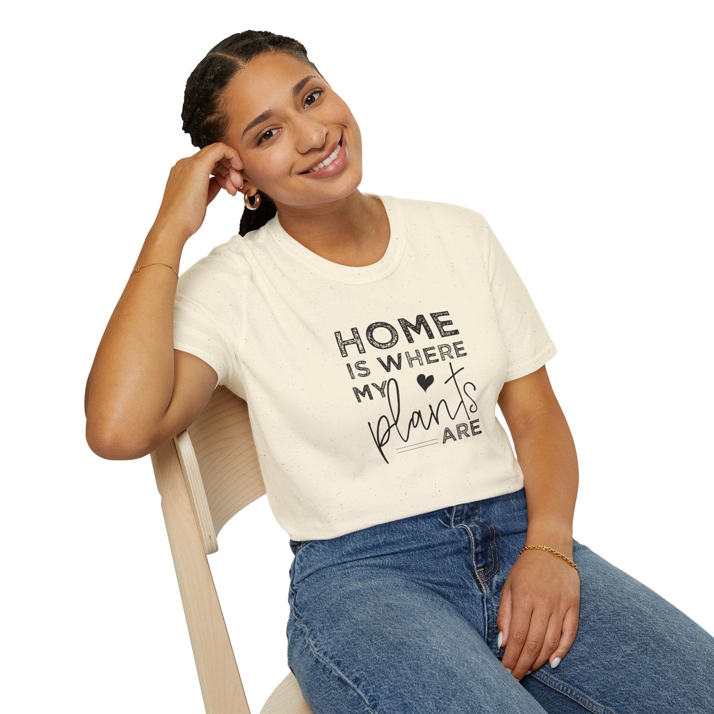 Funny Plant Lady Unisex T-Shirt - Home is Wherever My Plants Are. Gardening shirt