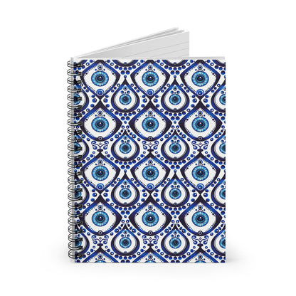 Bespattered Facade Evil Eye Spiral Notebook - Lined Pages