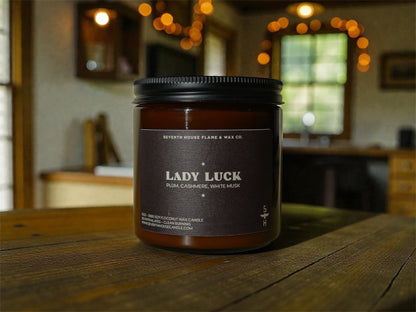 Lady Luck Candle | Plum Cashmere Musk Scented Candle –