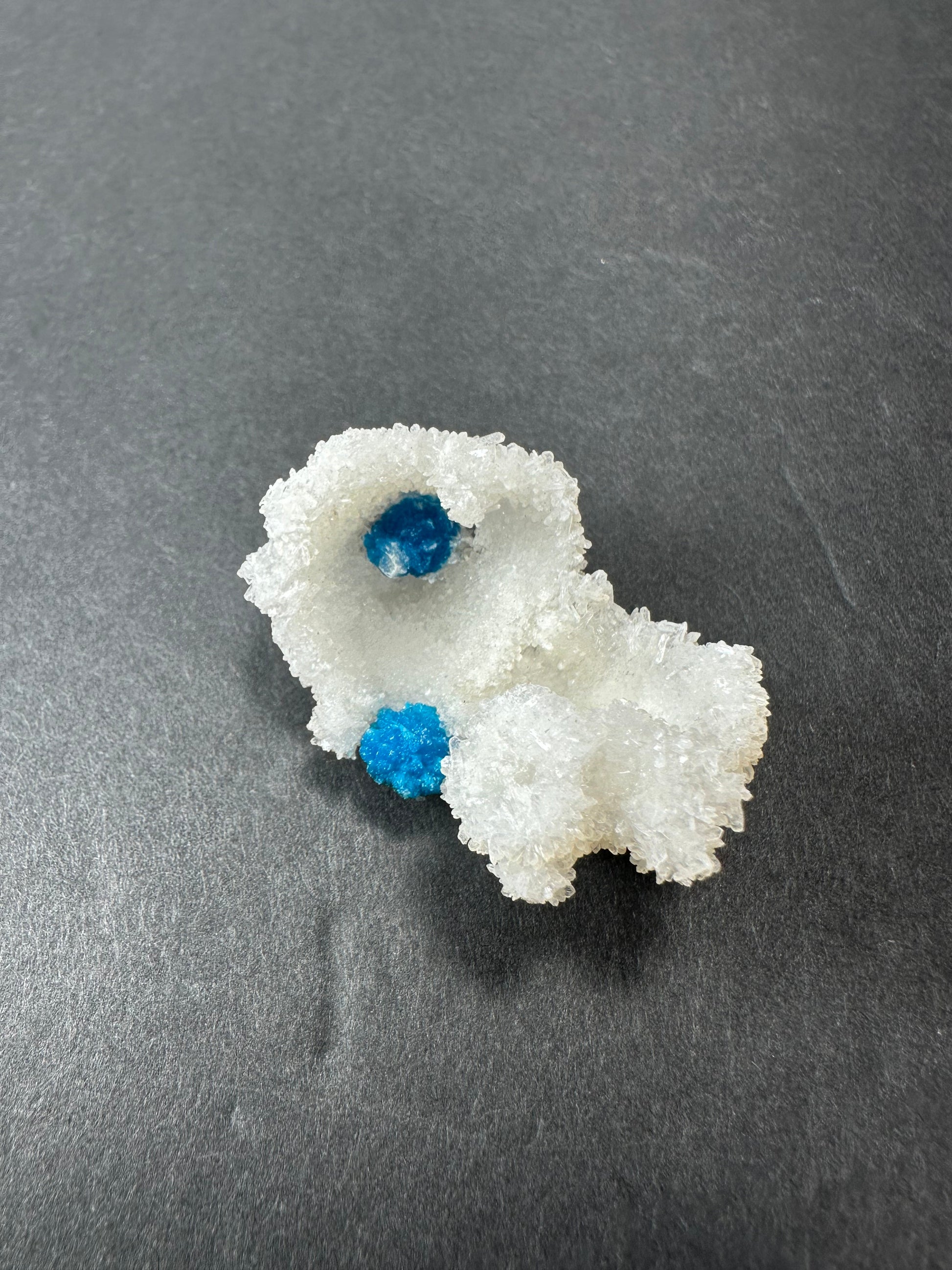 Cavansite Ball 'Floaters' on Stilbite MD – #10 Minerals
