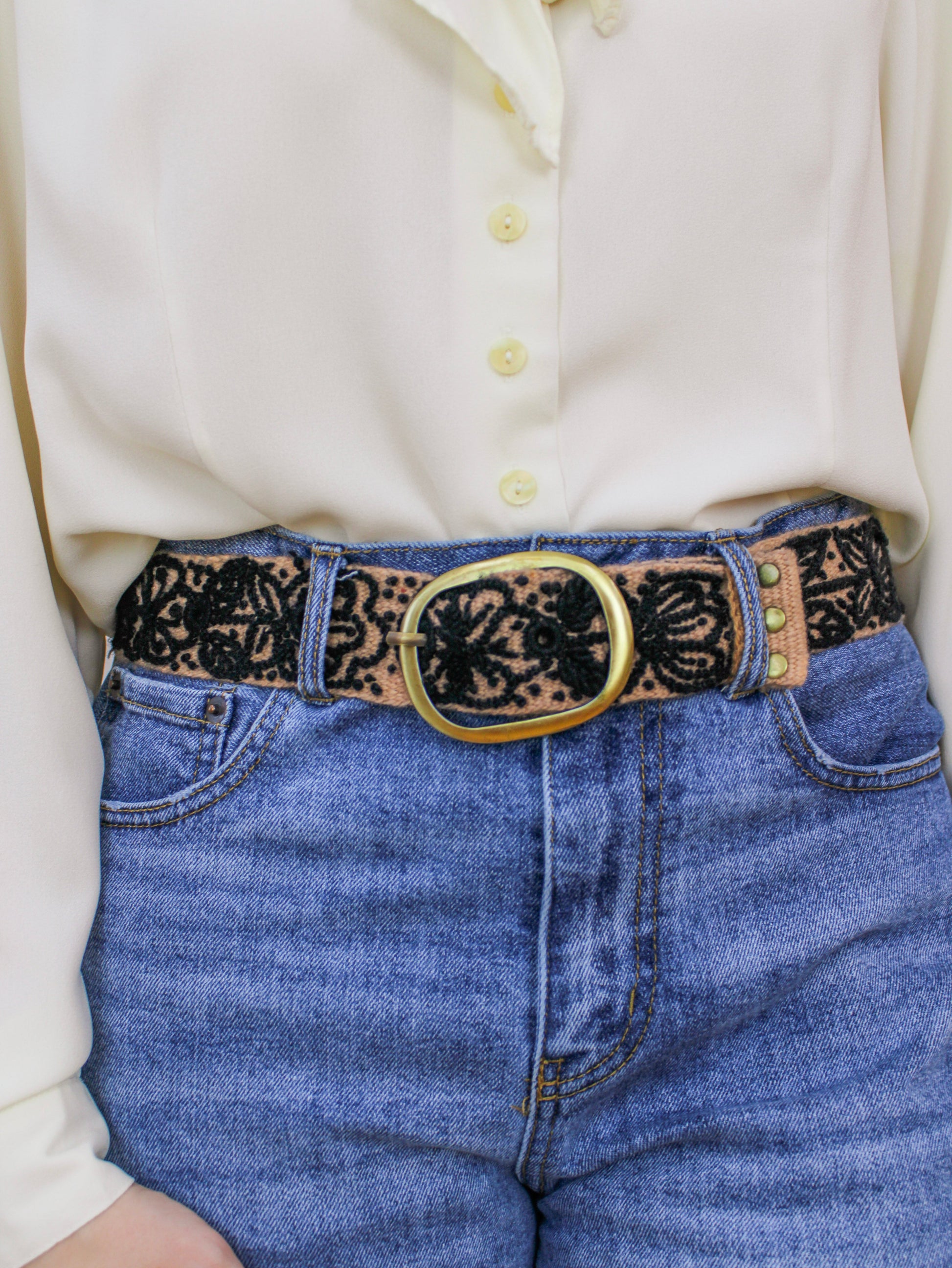 Sombra Rosa Embroidered Belt – belt