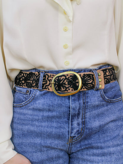 Sombra Rosa Embroidered Belt – belt