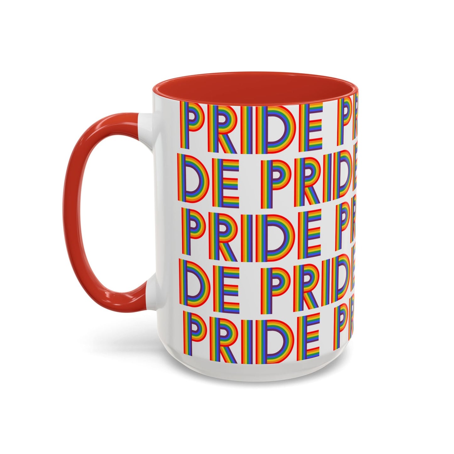 Bespattered Facade Pride Rainbow Ribbon Letters Mug | Eight Colors | 11oz or 15oz