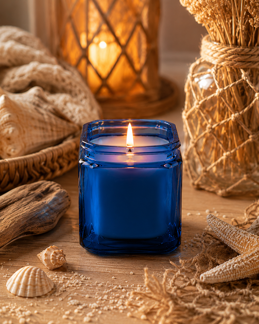 Bonfire Beach 8.5 oz Soy Jar Candle | Moon Water Apothecary –