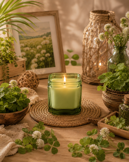 Summer Clover 8.5 oz Soy Jar Candle | Moon Water Apothecary –