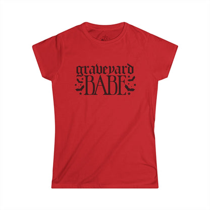 Graveyard Babe Tee – Red Graphic T-Shirt
