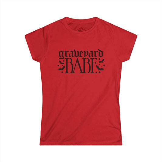 Graveyard Babe Tee – Red Graphic T-Shirt