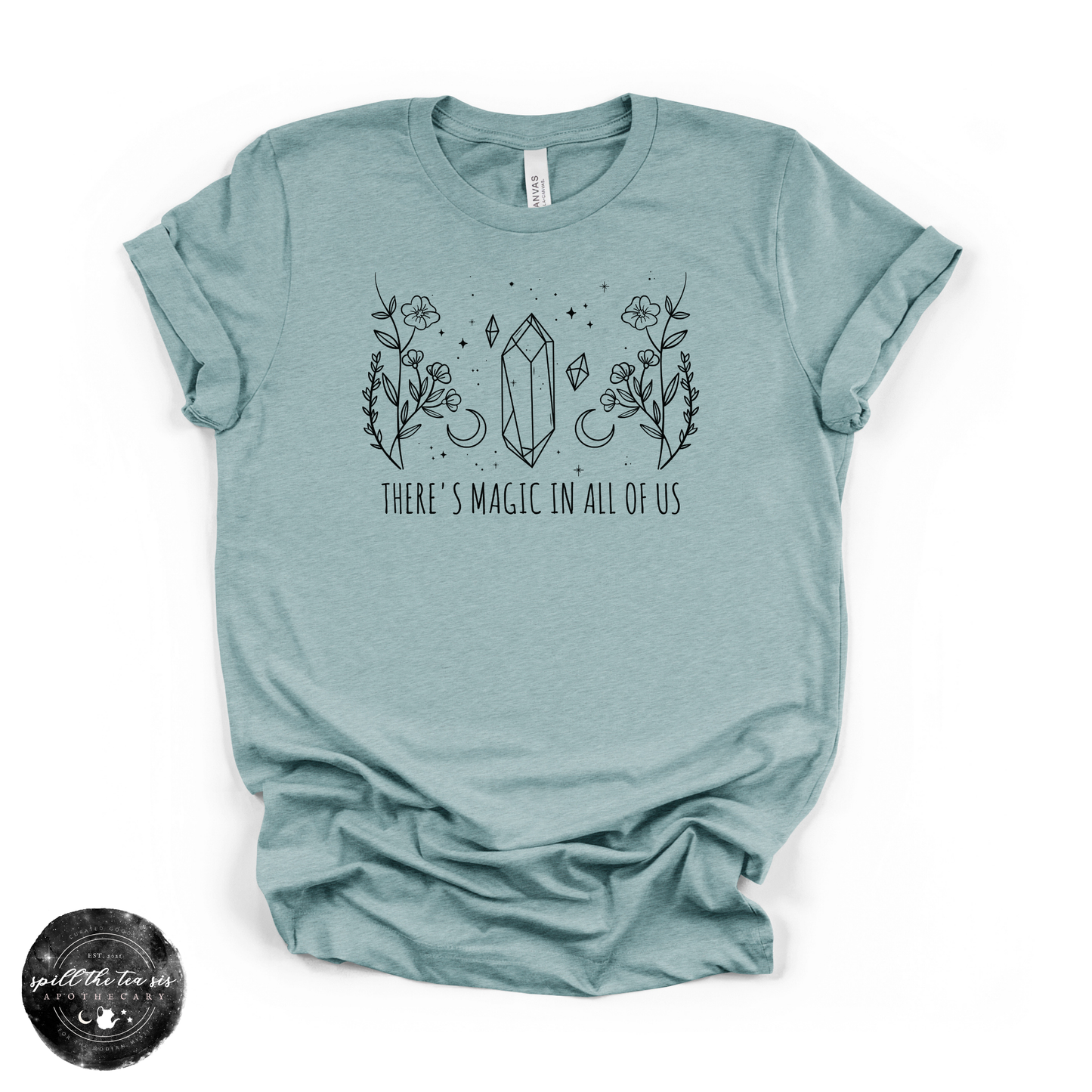 There’s Magic in All of Us Tee | Inspirational Graphic T-Shirt – Heather Blue Lagoon