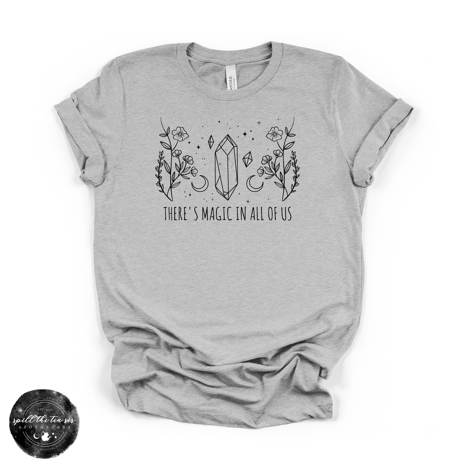 There’s Magic in All of Us Tee | Inspirational Graphic T-Shirt – Heather Athletic Grey