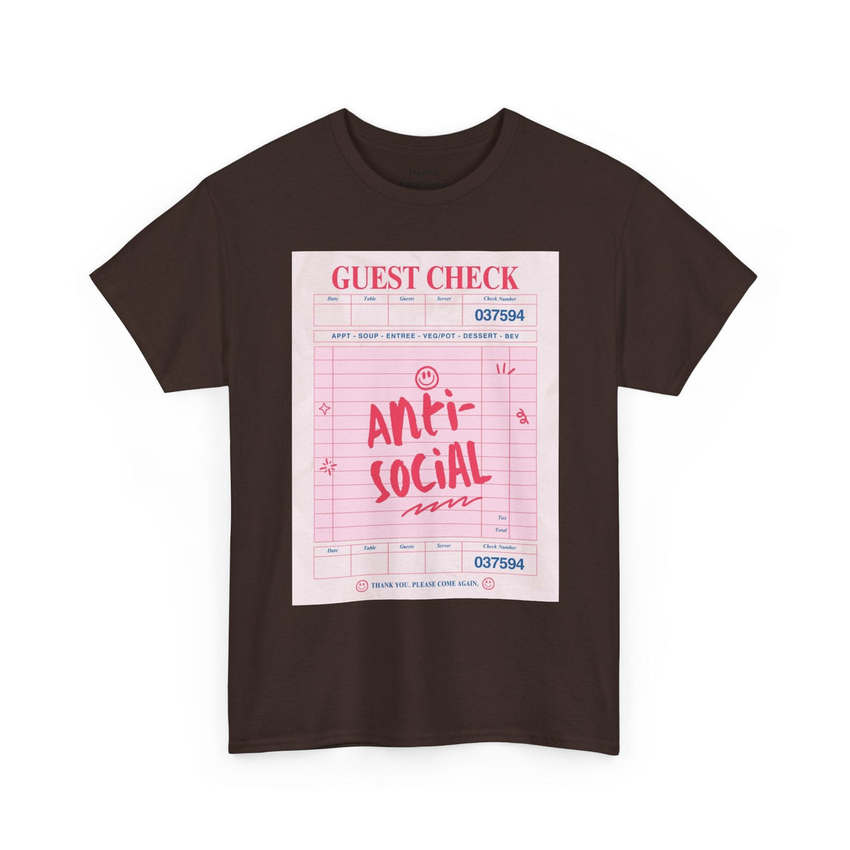 Anti-Social Graphic T-Shirt – Retro Guest Check Tee