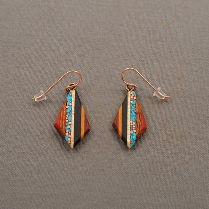 TEARDROP TURQUOISE COPPER EARRINGS (PAIR) –
