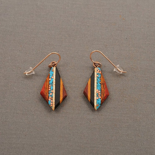 TEARDROP TURQUOISE COPPER EARRINGS (PAIR)