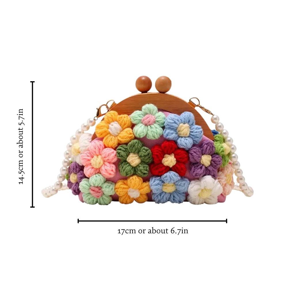 Handmade Crochet Flower Handbag - Bohemian Floral Crossbody Purse – Handbags & Purses