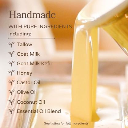 Lavender + Mint - Handmade Tallow Soap Bar