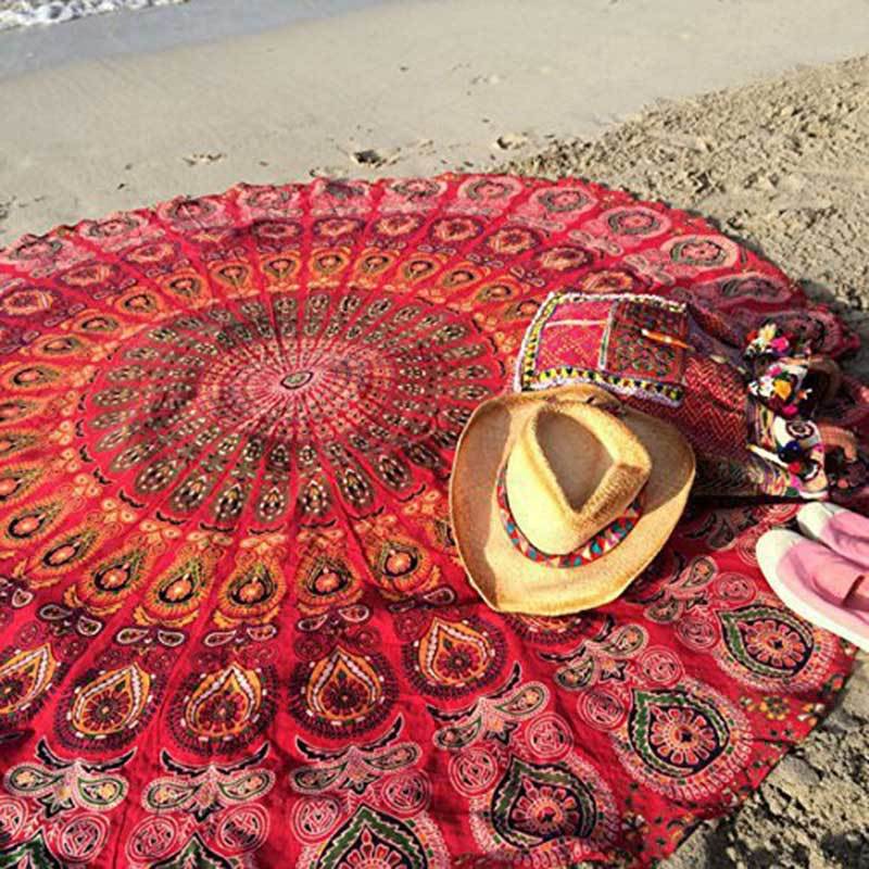Round carpet scarf mandala tapestry – 0