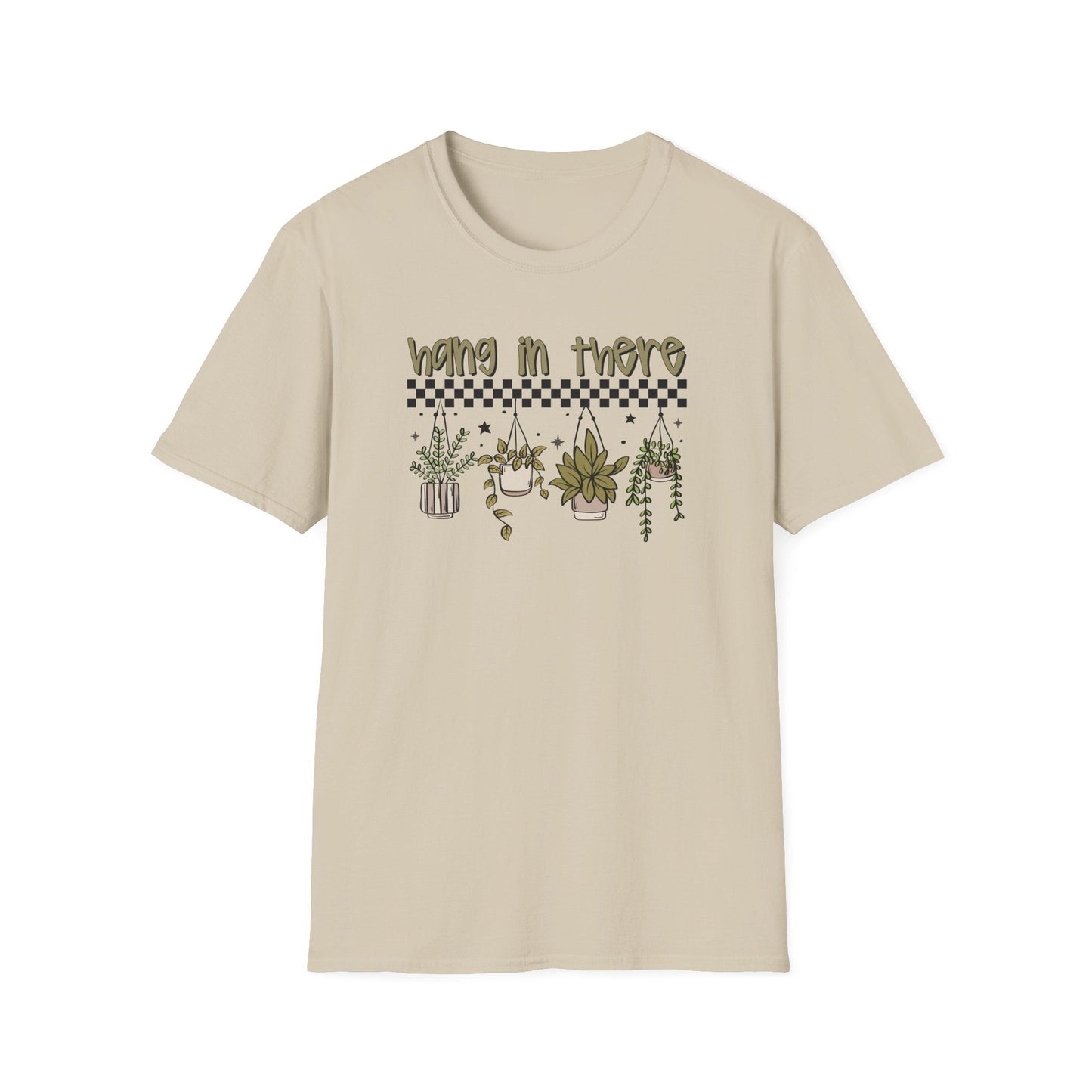 Hang In There Unisex Softstyle T-Shirt | Casual Plant Lover Tee