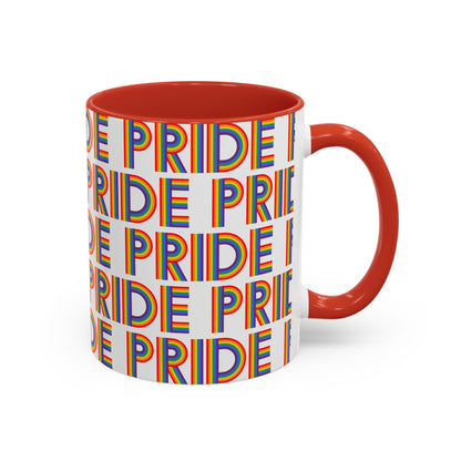 Bespattered Facade Pride Rainbow Ribbon Letters Mug | Eight Colors | 11oz or 15oz